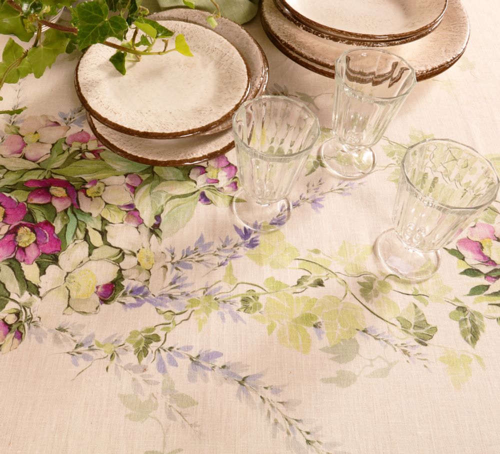 Linge de table textile - NAPPE EDERA 100% LIN - NENCIONI CASA - TELENE