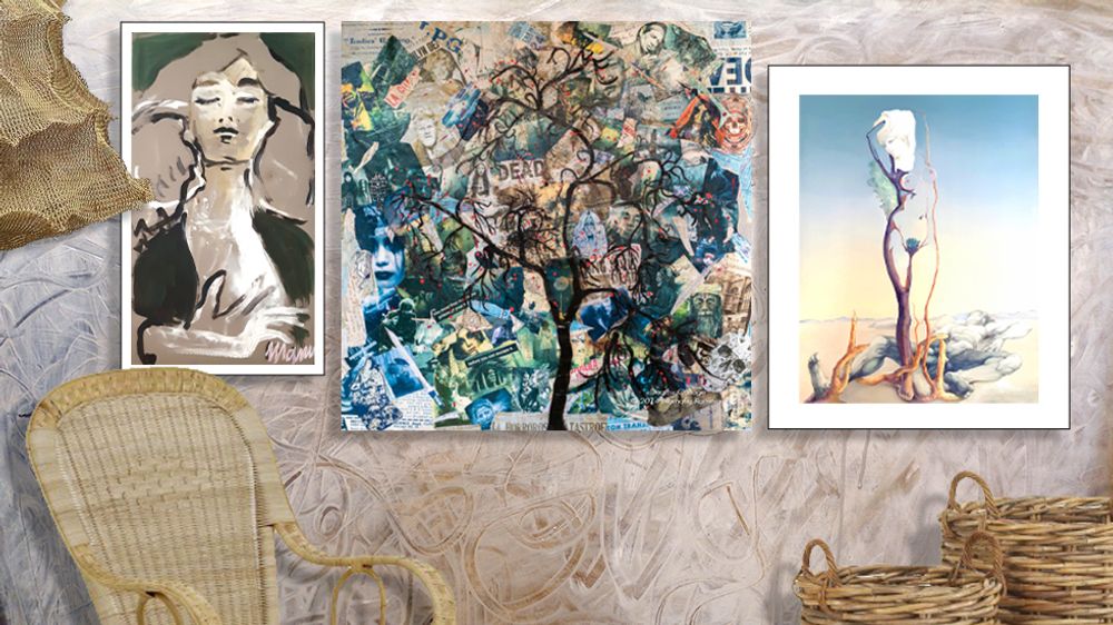 Tableaux - « Sad » Oeuvre originale collage - L'ATELIER D'ANGES HEUREUX