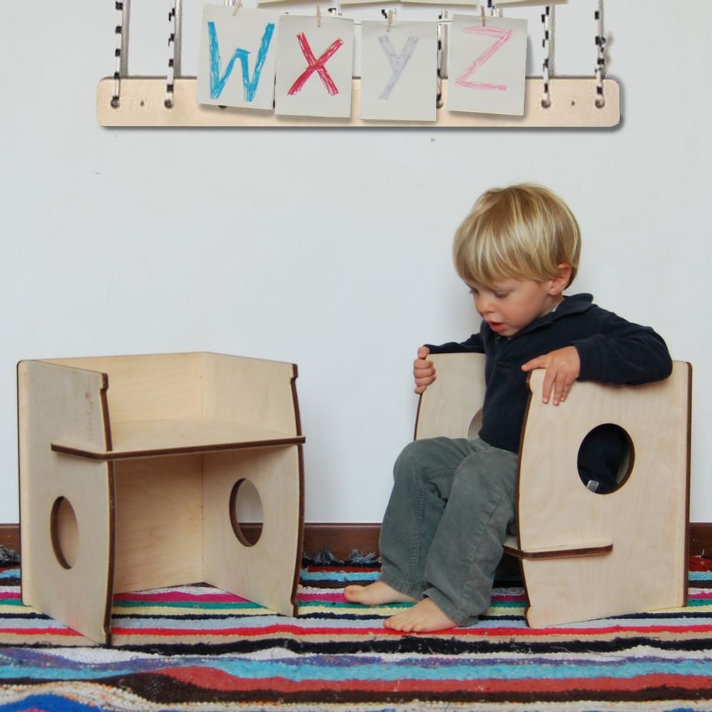 Children's tables and chairs - Dindola, the three in one chair - NINIDESIGN