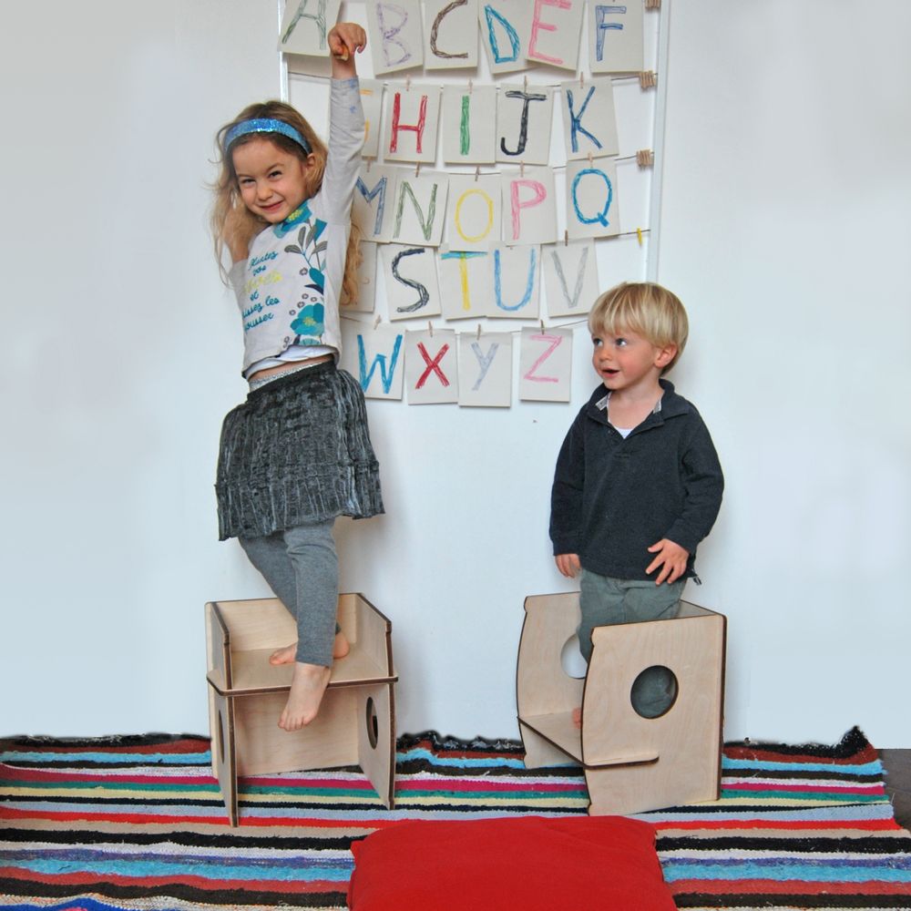 Children's tables and chairs - Dindola, the three in one chair - NINIDESIGN