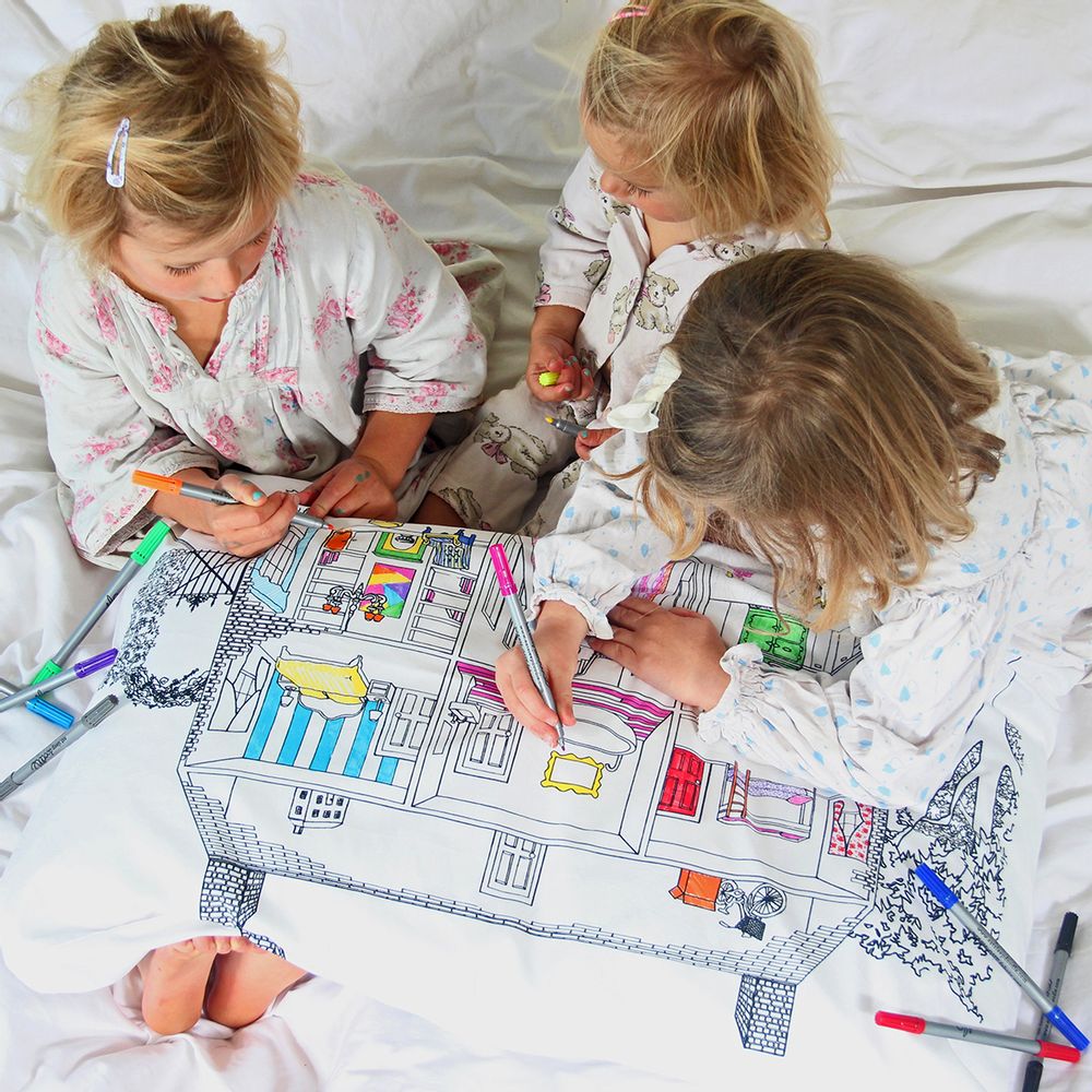 Linge de lit enfant - taie d'oreiller jeune décorateur - EATSLEEPDOODLE