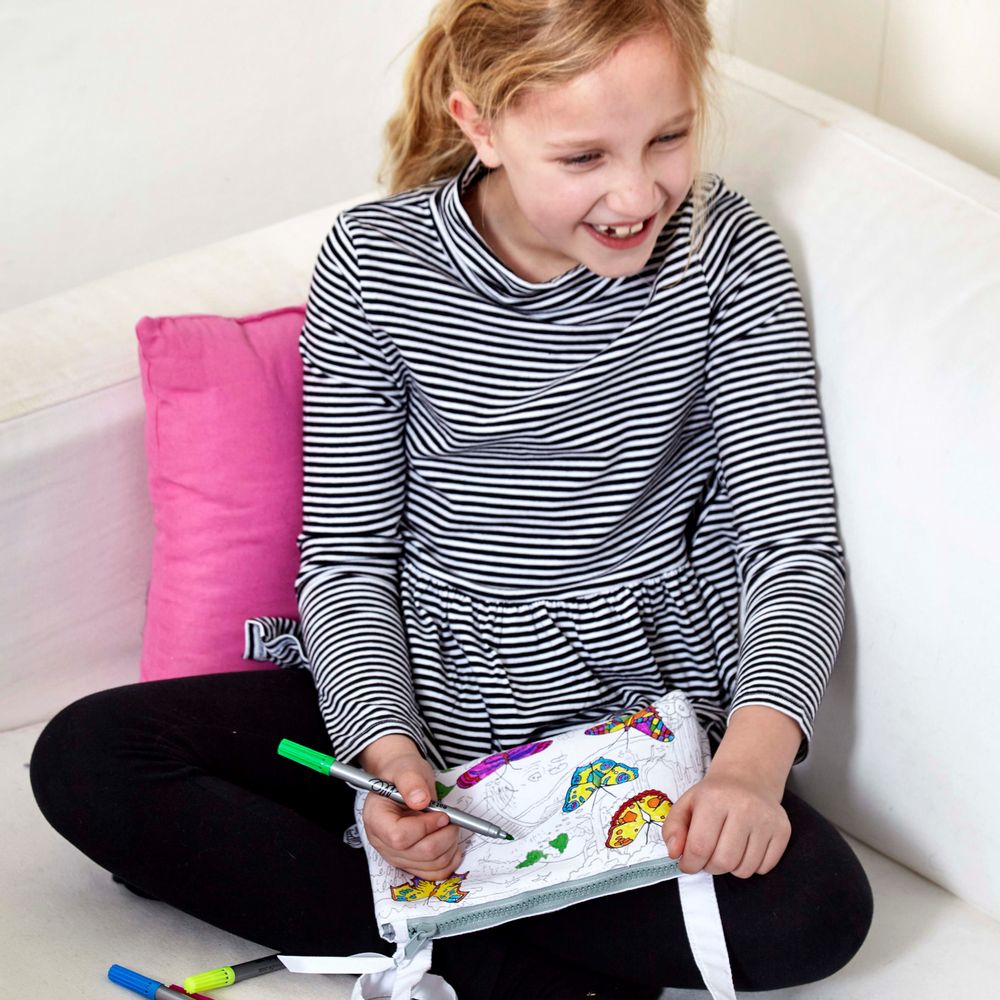 Children's bags and backpacks - colour-in butterfly crossbody bag - EATSLEEPDOODLE
