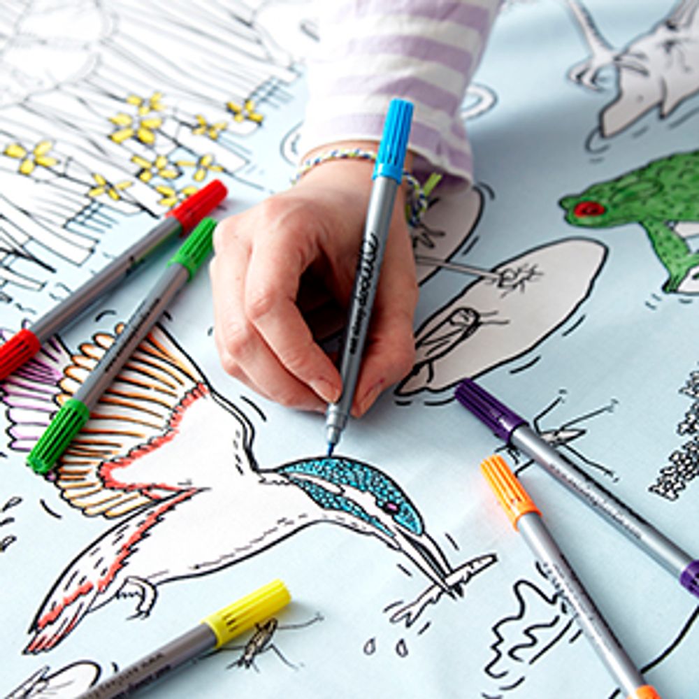 Table cloths - colour & learn pond life tablecloth. - EATSLEEPDOODLE