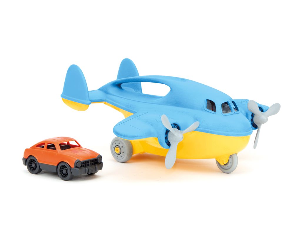 Toys - GreenToys Vehicles: CARGO PLANE with MINI CAR - GREEN TOYS