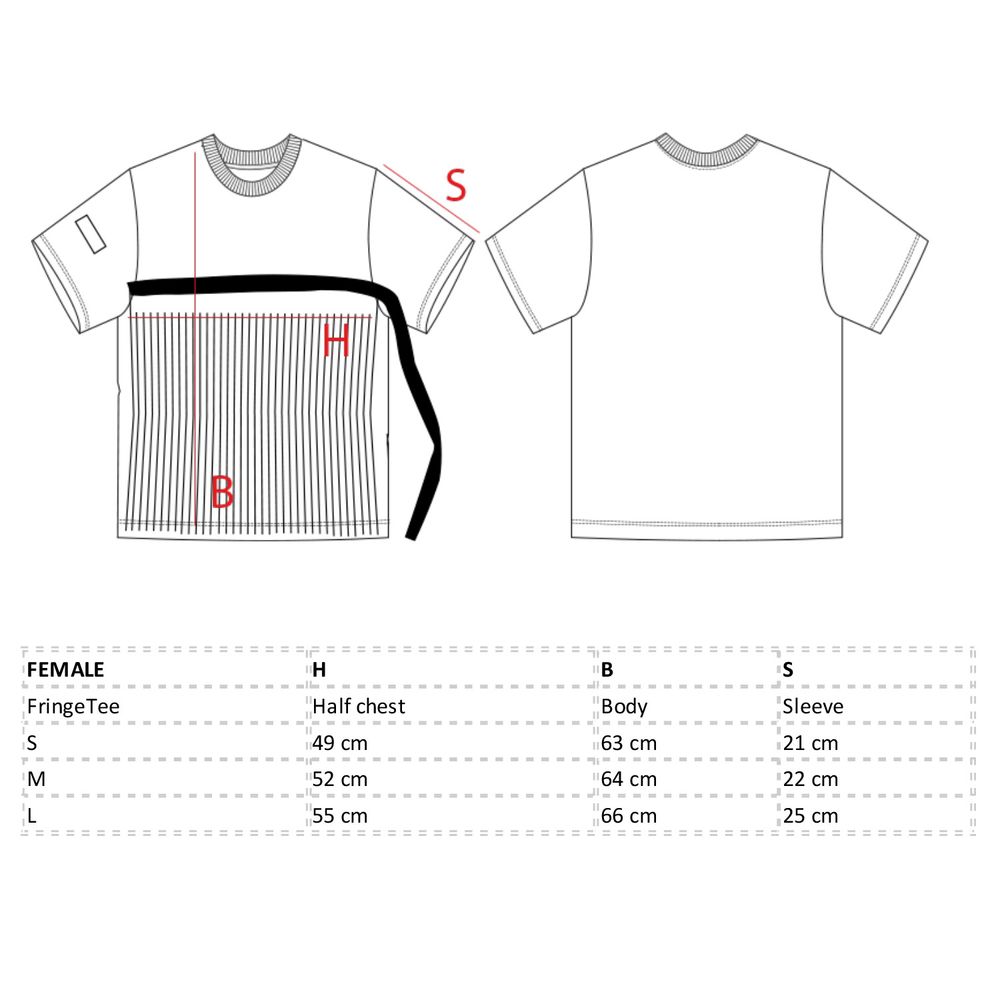 Apparel - FringeTee, T-shirt with fringes - RECLS ®