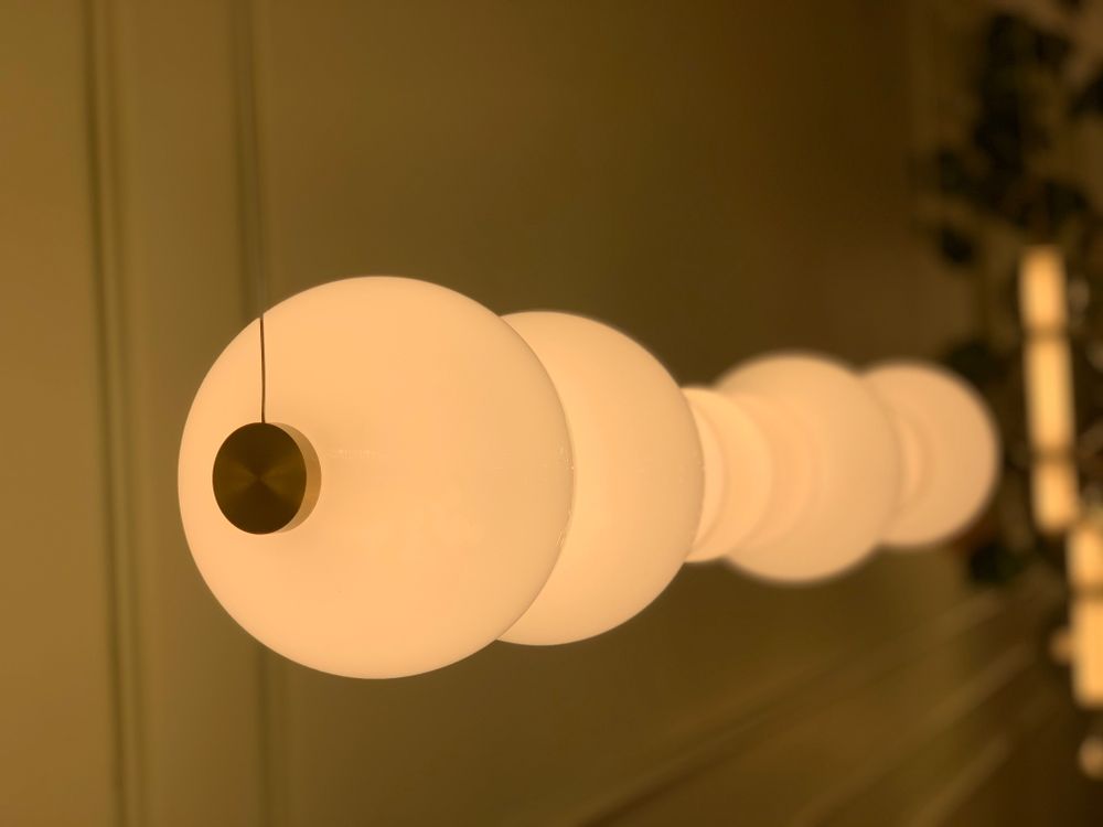 Ceiling lights - Bonbon Linear Large White Glass - ATOLYE STORE