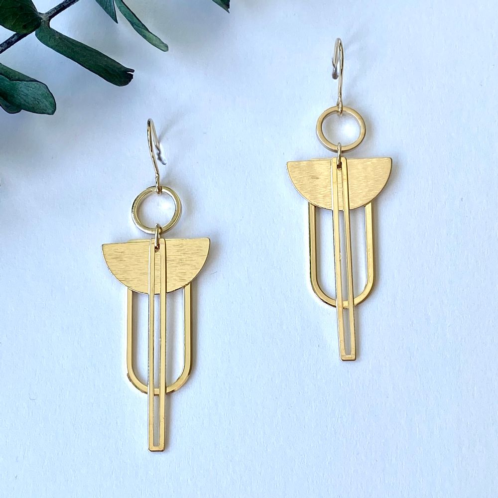Jewelry - Brass and acetate earrings - NAO JEWELS