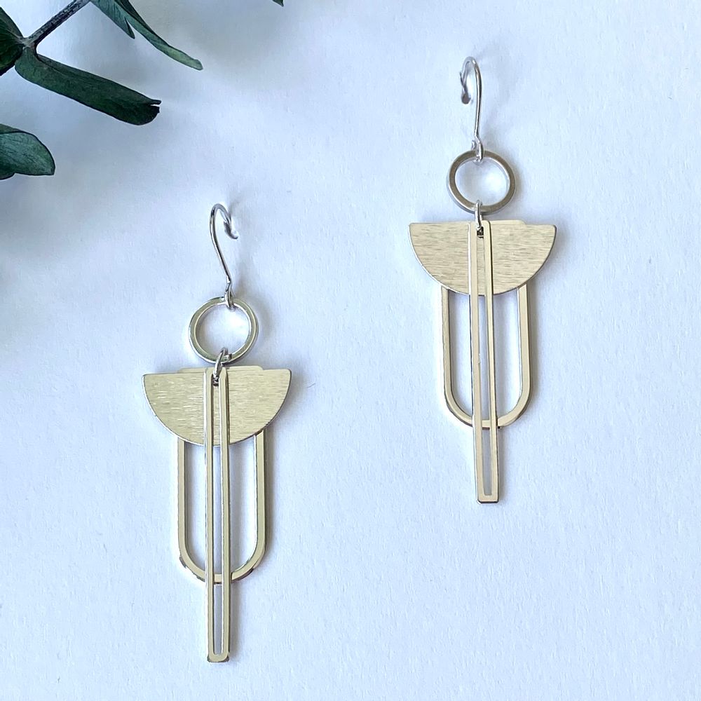 Jewelry - Brass and acetate earrings - NAO JEWELS