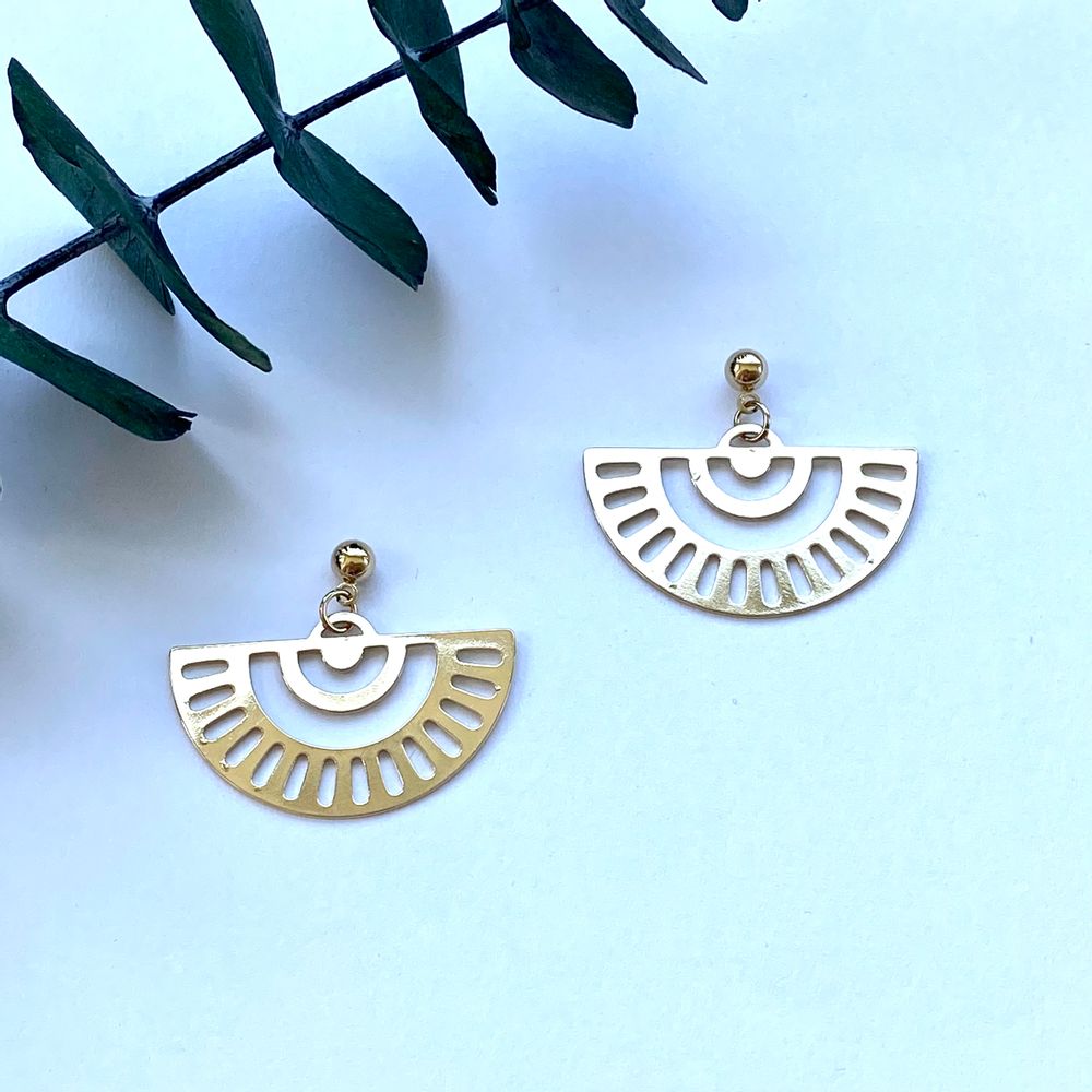 Jewelry - Earrings brass and acetate - NAO JEWELS