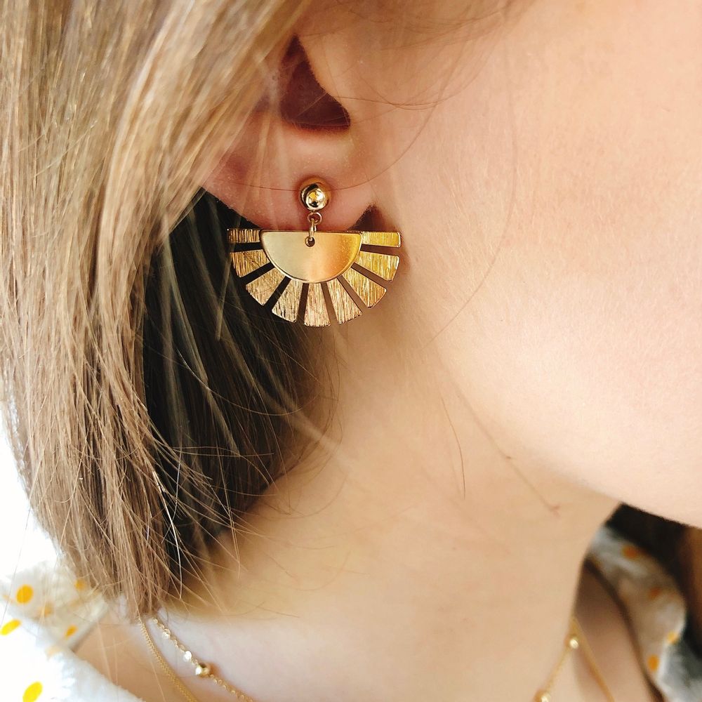 Jewelry - Earrings brass and acetate - NAO JEWELS