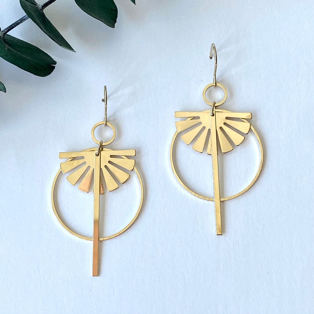 Bijoux - Boucles d'oreilles asymétriques dorées à l'or fin ou argentées (rhodium) - NAO JEWELS