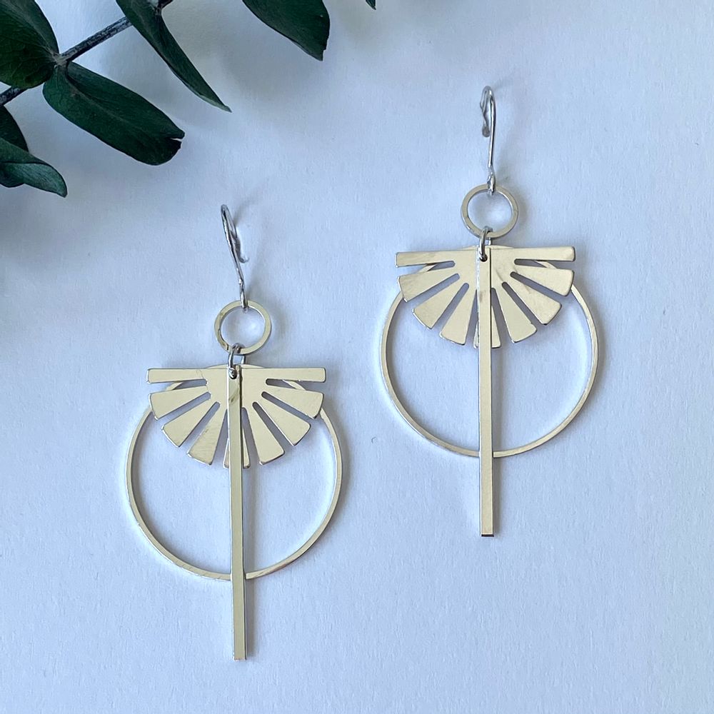 Bijoux - Boucles d'oreilles asymétriques dorées à l'or fin ou argentées (rhodium) - NAO JEWELS