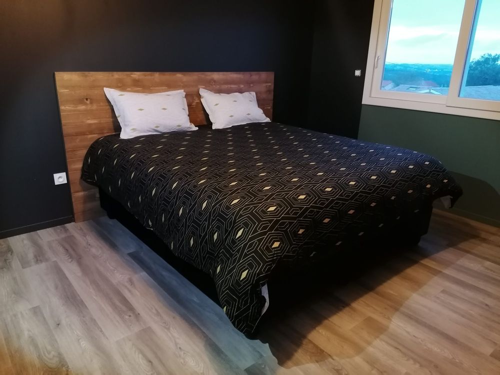 Beds - Headboard Colorful Wood - SESAME OUVRE-TOI