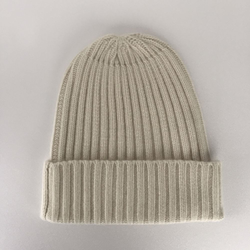 Hats - cashmere beanie, ribbed beanie, lapel beanie, cashmere knitted hat - COCOON PARIS