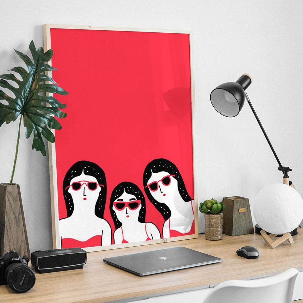 Poster - Art Print - with the Sorlet sisters - SERGEANT PAPER