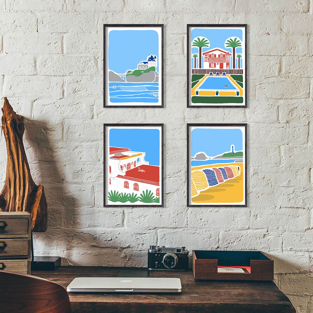 Poster - Art Print - The Basque Coast with Blandine Lamy - SERGEANT PAPER