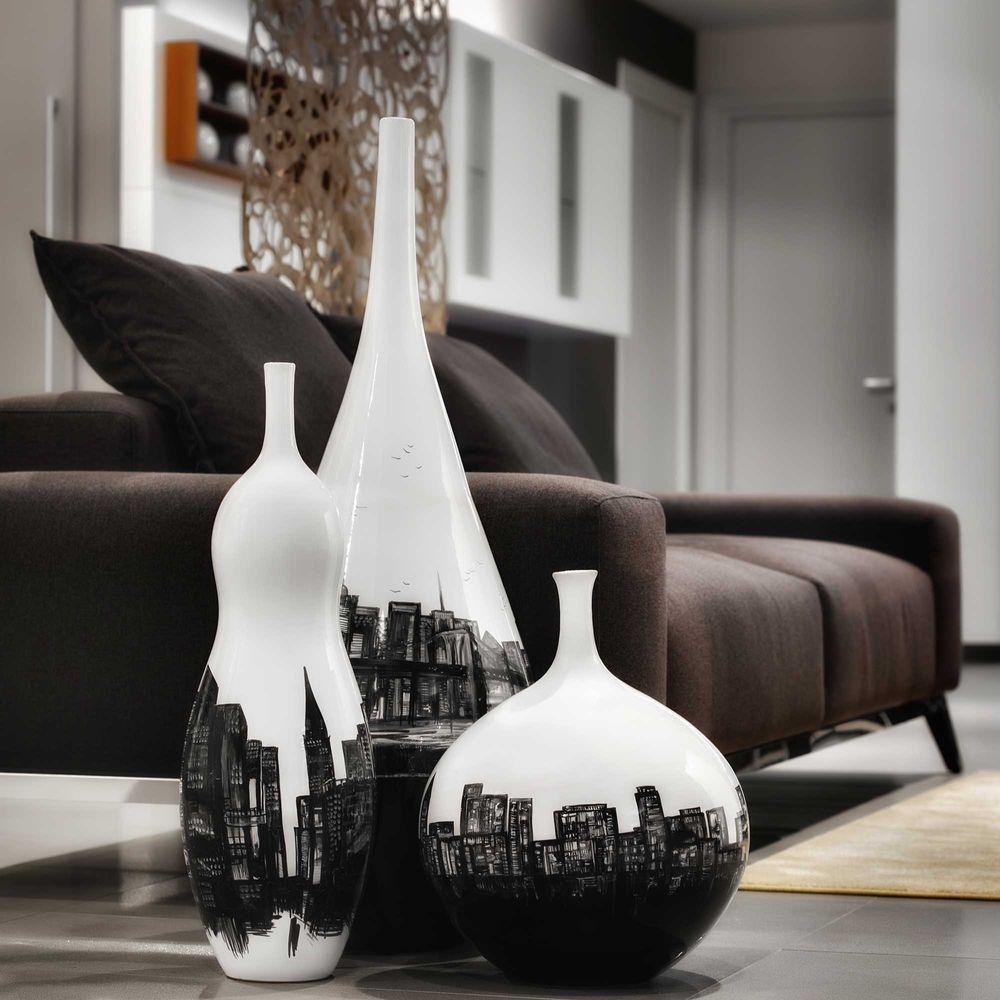 Ceramic - Ceramic Decorative Object Bottle Vase - ARTEFICE ATELIER