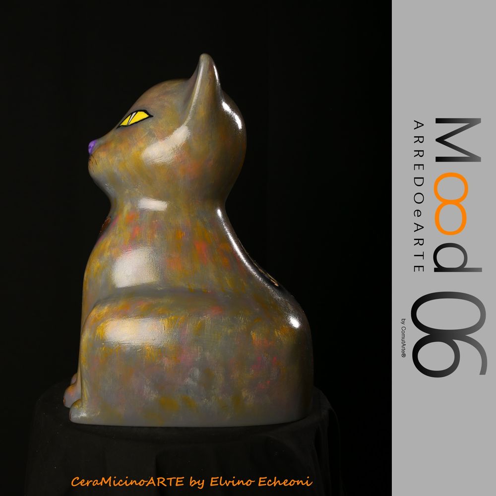 Pièces uniques - Bianca Miao - CeraMicinoARTE - une statuette de chat - Pièce d'art unique créée par Elvino Echeoni - MOOD06 ARREDO E ARTE BY COMPUTARTE®