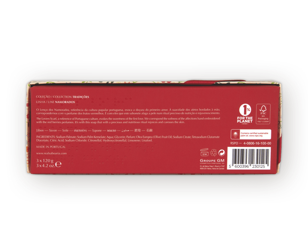 Savons - Lot de 3 Savons Namorados - REAL SABOARIA