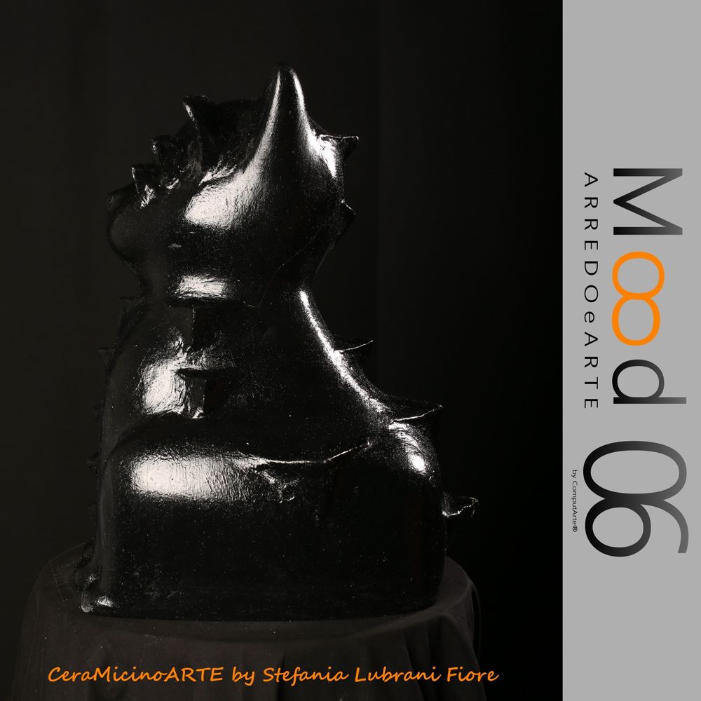 Pièces uniques - Bianca Miao - CeraMicinoARTE - une statuette de chat - Pièce d'art unique créée par Stefania Lubrani Fiori - MOOD06 ARREDO E ARTE BY COMPUTARTE®