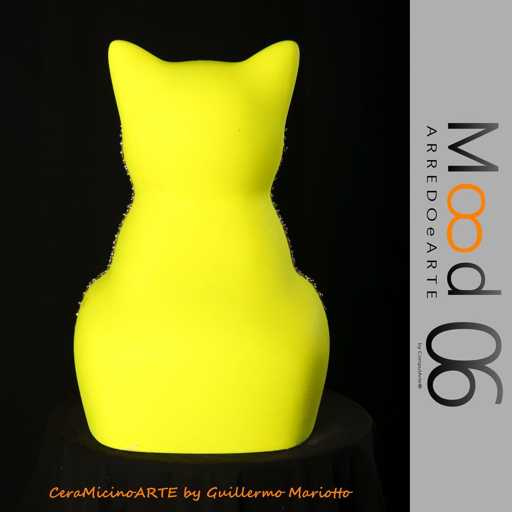 Pièces uniques - Bianca Miao - CeraMicinoARTE - une statuette de chat - Pièce d'art unique créée par Guillermo Mariotto - MOOD06 ARREDO E ARTE BY COMPUTARTE®