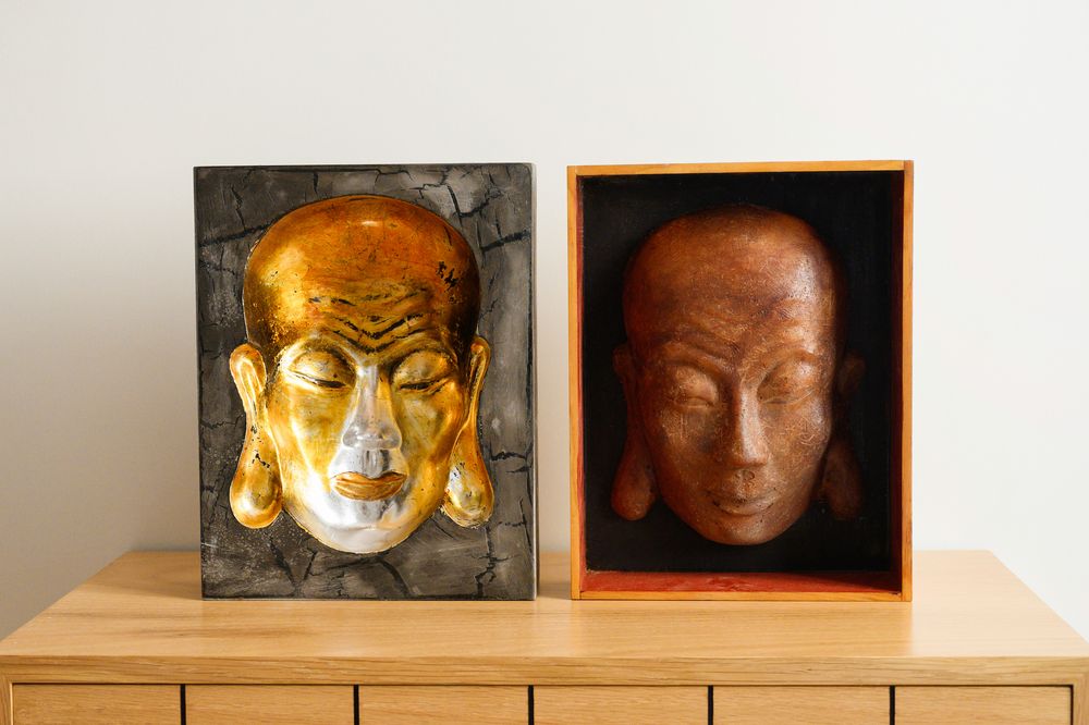 Pièces uniques - Visage de Bouddha laqué - THE ANNAM HOUSE