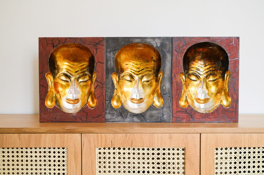 Pièces uniques - Visage de Bouddha laqué - THE ANNAM HOUSE