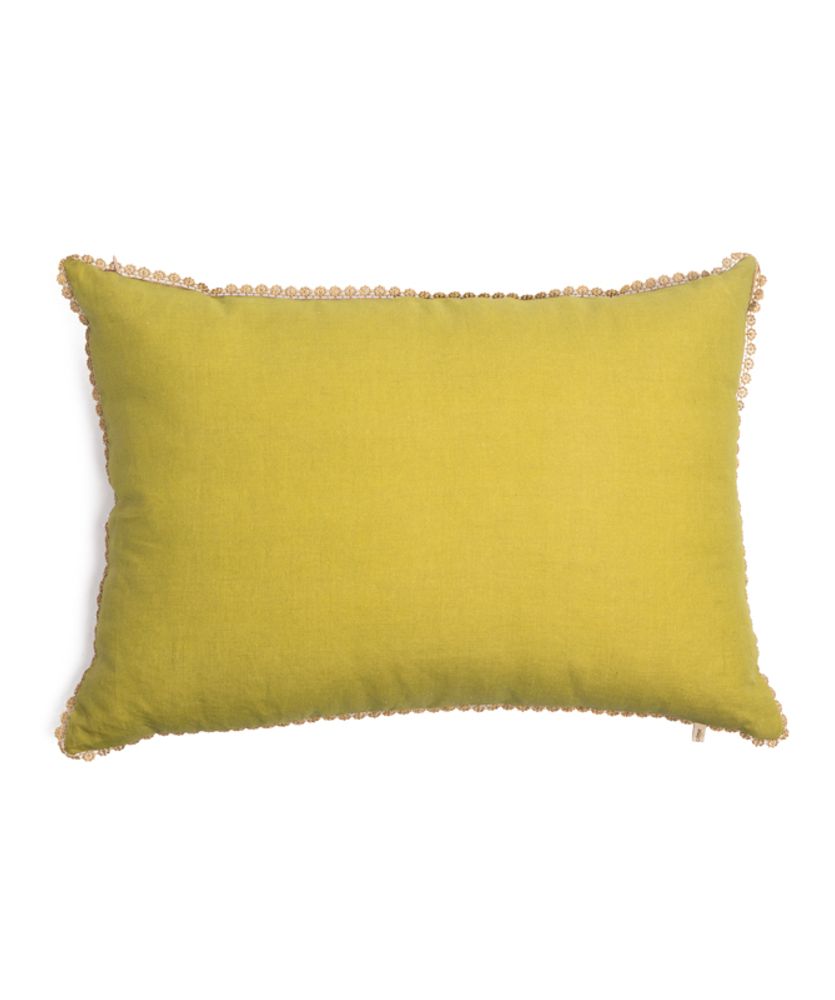 Fabric cushions - Green Pea 100% Linen Cushion Cover - TRACES OF ME