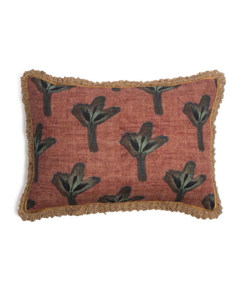 Fabric cushions - Bush leaves cushion cover - TRACES OF ME