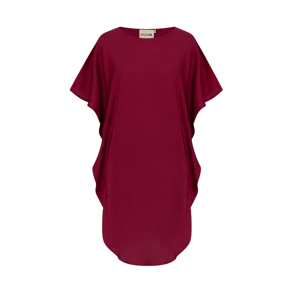 Vêtements de nuit - Robe en soie Lotus | Beurre de cacao - THE ANNAM HOUSE