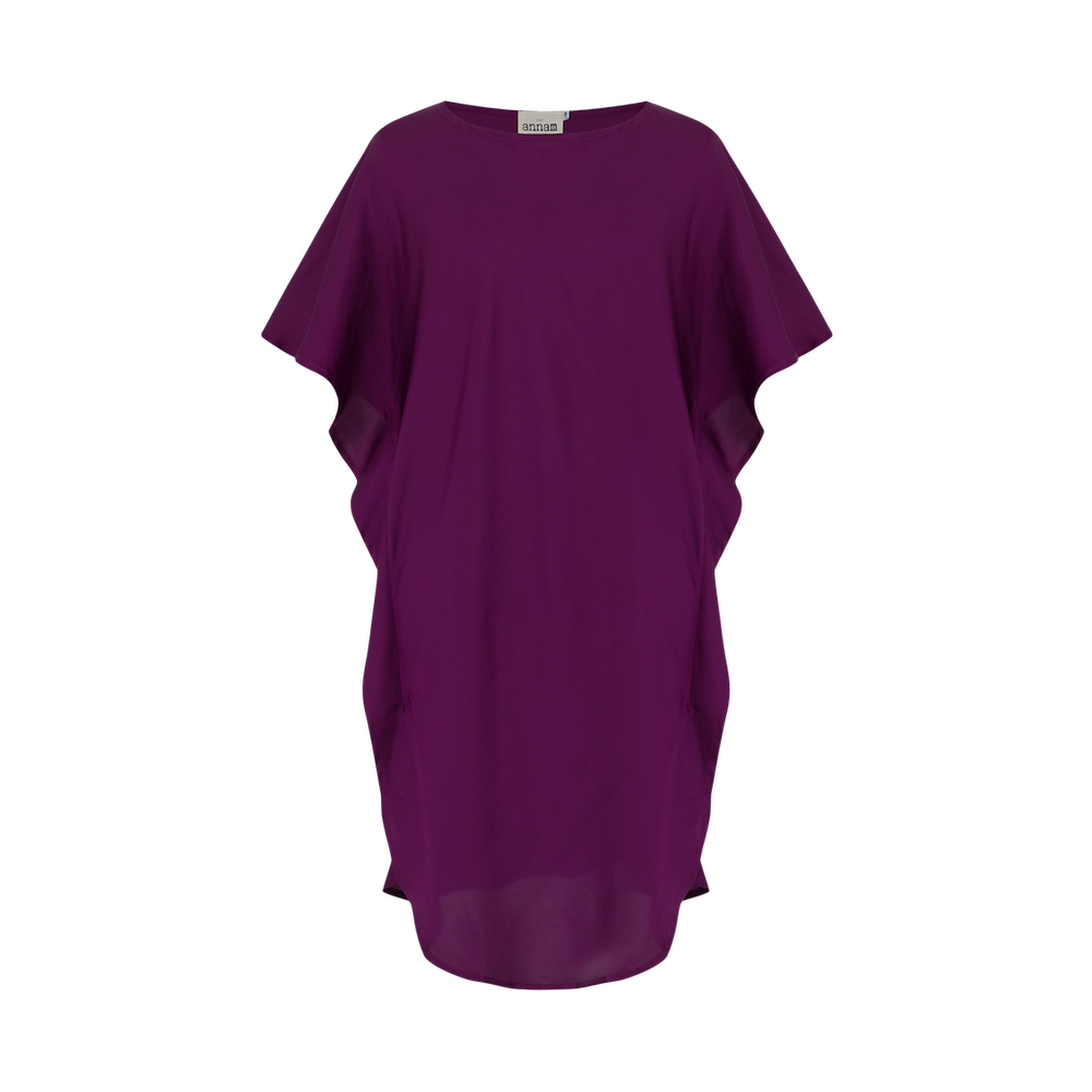 Vêtements de nuit - Robe en soie Lotus | Beurre de cacao - THE ANNAM HOUSE