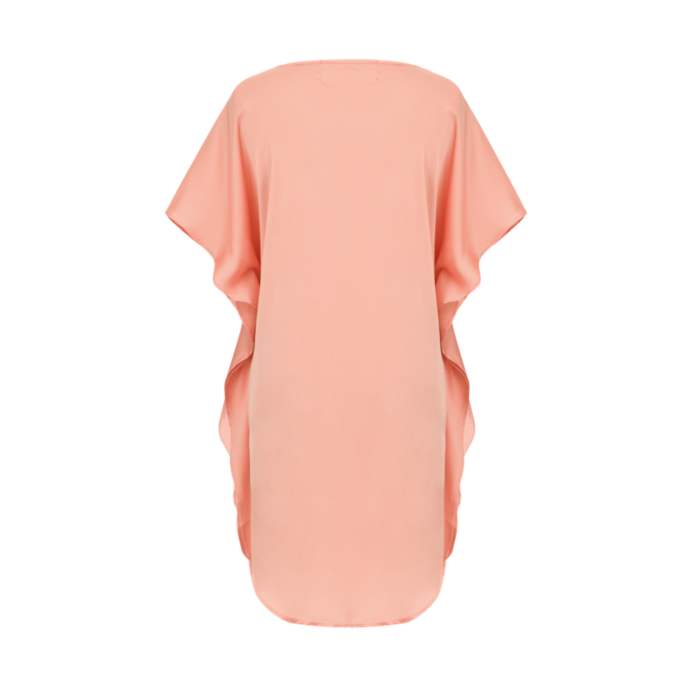 Vêtements de nuit - Robe en soie Lotus | Beurre de cacao - THE ANNAM HOUSE