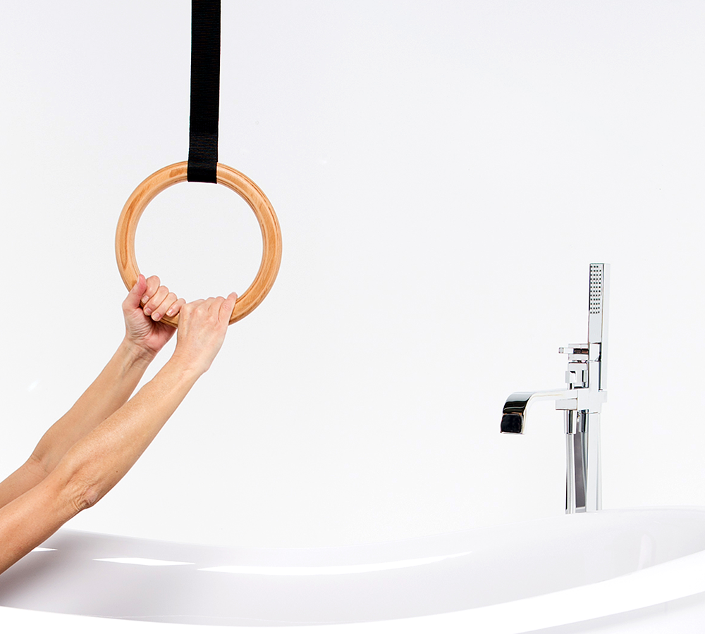 Porte-serviettes - Porte-serviettes suspendu au plafond multifonctionnel   - EVER LIFE DESIGN