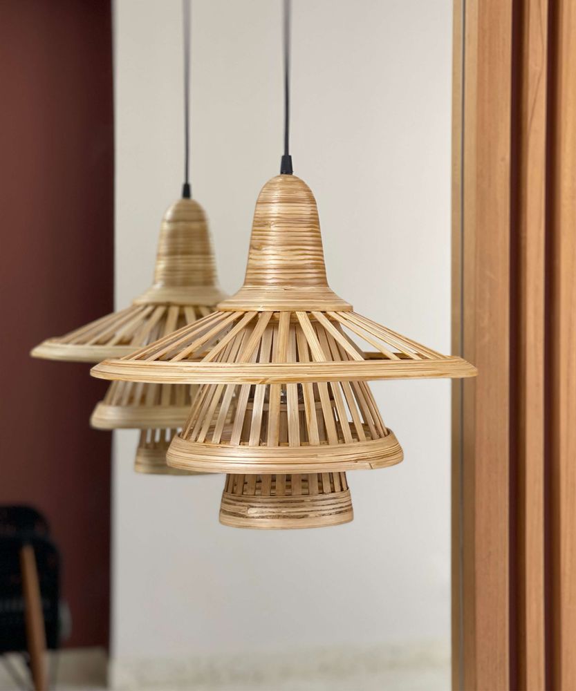 Objets design - Lampe suspendue à la main en bambou KARIMATA/suspension en bambou - BAMBUSA BALI