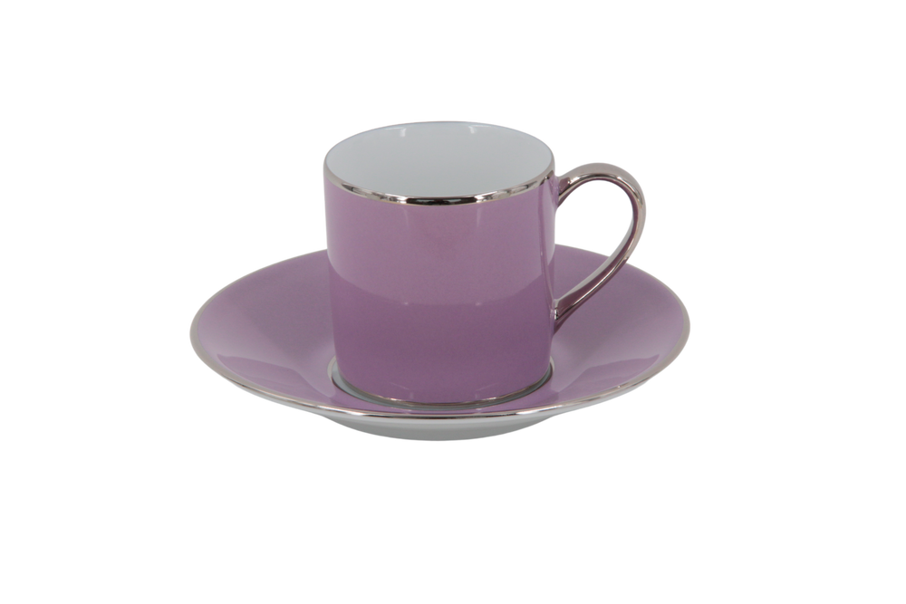 Mugs - Lilac Empire coffee cup & saucer (Sous le Soleil) - LEGLE