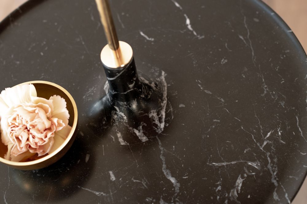 Bathroom equipment - Spinning top shelf TOUPY - Nero marquina black marble - MADEMOISELLE JO SRL