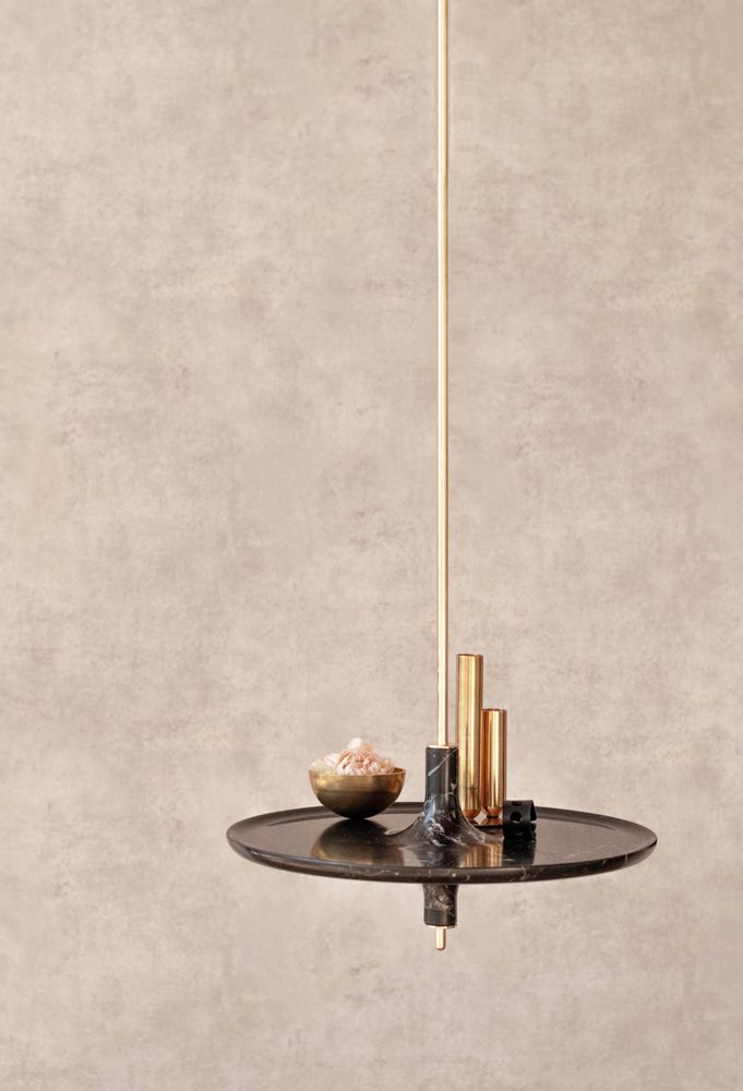Bathroom equipment - Spinning top shelf TOUPY - Nero marquina black marble - MADEMOISELLE JO SRL