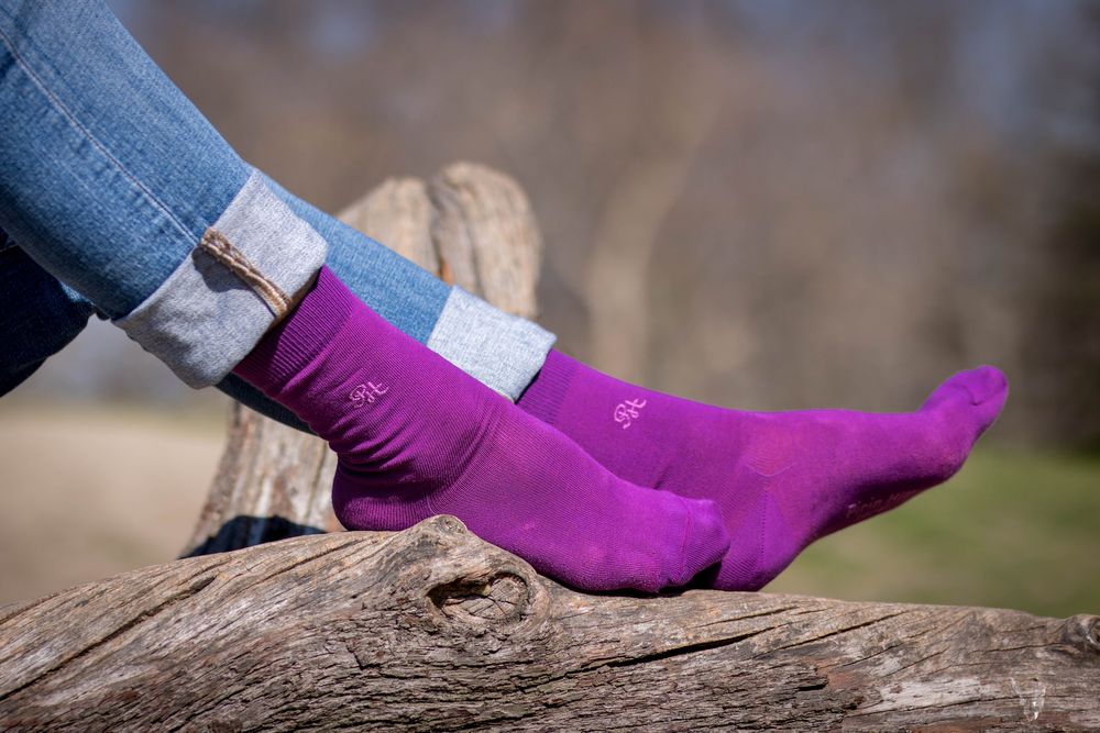 Socks - Plain Socks 98% Organic Cotton Corespun - PIRIN HILL
