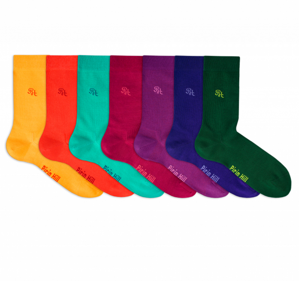 Socks - Plain Socks 98% Organic Cotton Corespun - PIRIN HILL