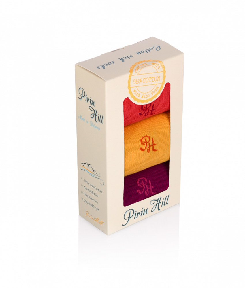 Socks - Plain Socks 98% Organic Cotton Corespun - PIRIN HILL