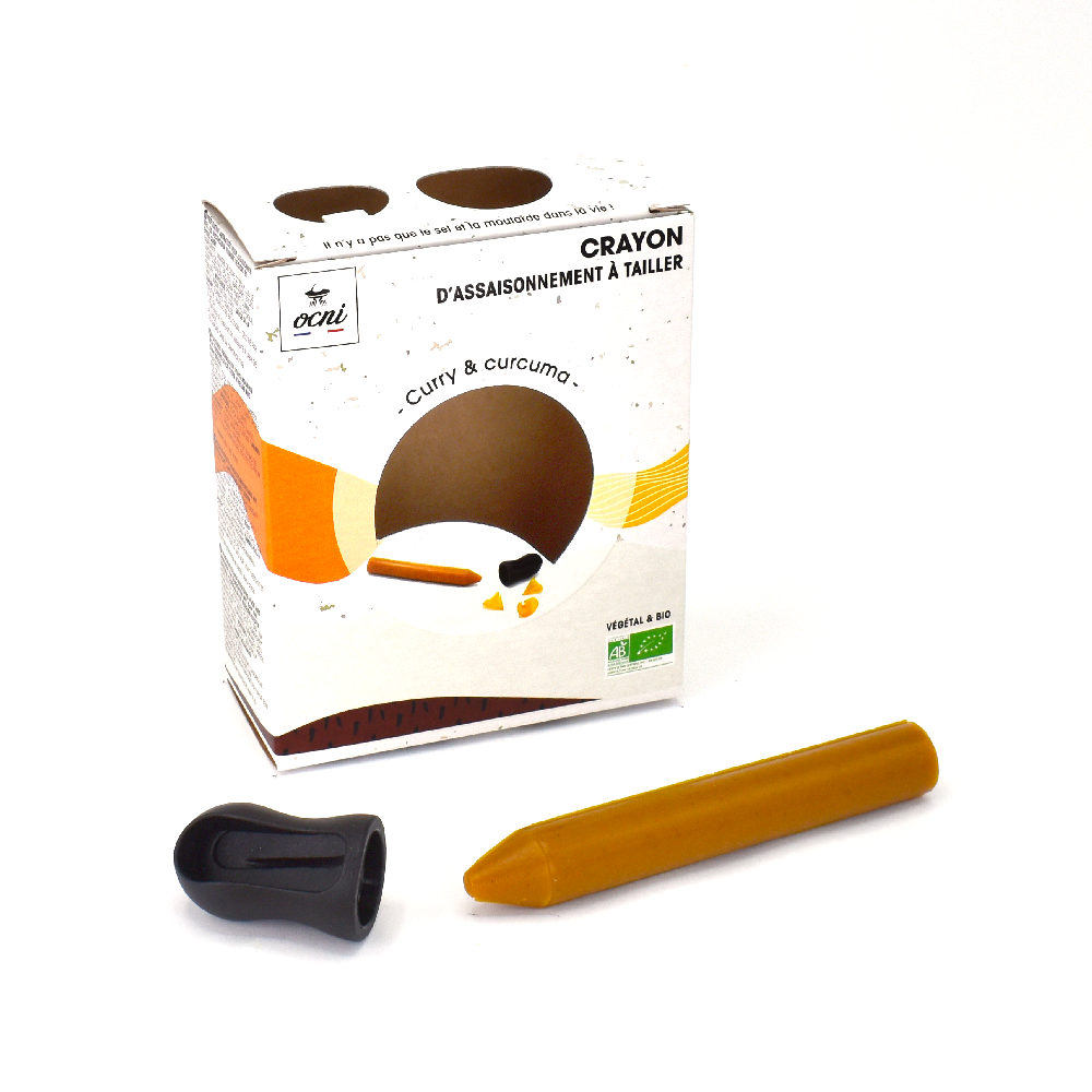 Épicerie fine - Coffret d'Assaisonnement à tailler 1 crayon - Curry & curcuma - Biologique - OCNI FACTORY