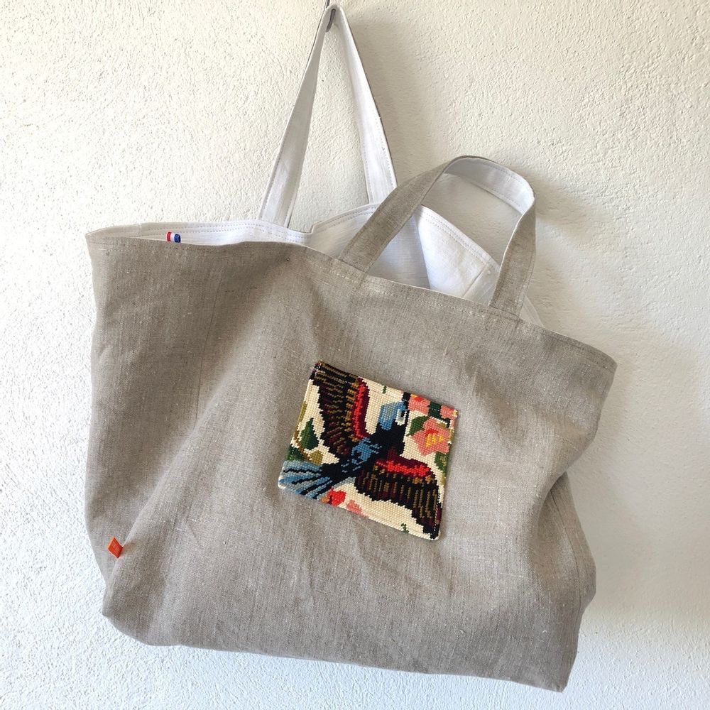 Bags and totes - Tote bag vice versa “the titmouse” - L'ATELIER DES CREATEURS