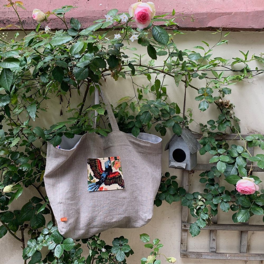 Bags and totes - Tote bag vice versa “the titmouse” - L'ATELIER DES CREATEURS
