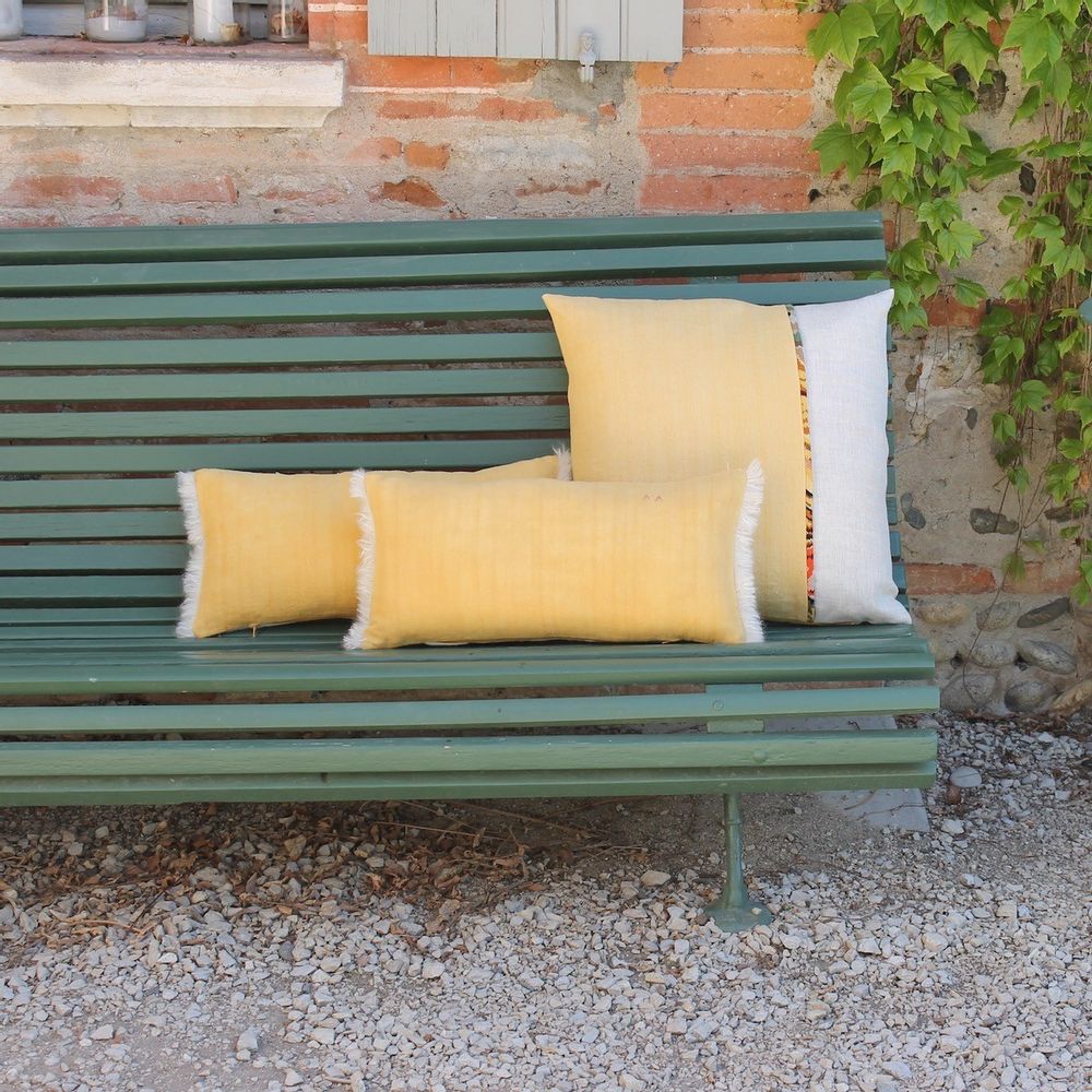 Coussins textile - Coussin berlingot "le jonquille" - 50x50cm - L'ATELIER DES CREATEURS
