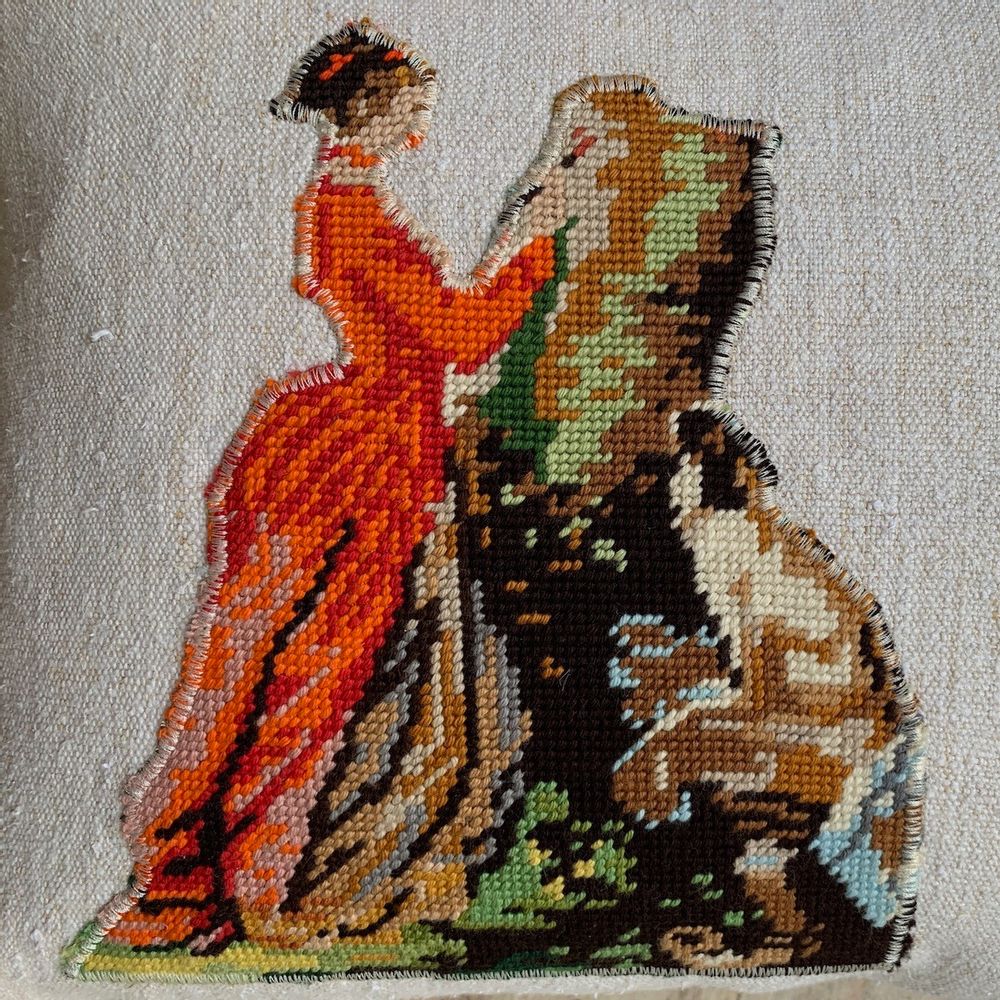 Fabric cushions - Canvas cushion “the painter” - 40x50cm - L'ATELIER DES CREATEURS