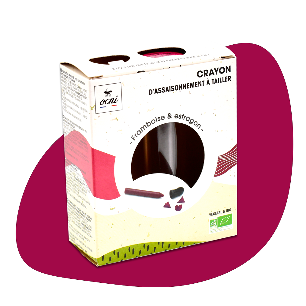 Épicerie fine - Coffret d'Assaisonnement à tailler 1 crayon – Framboise & estragon – Biologique - OCNI FACTORY