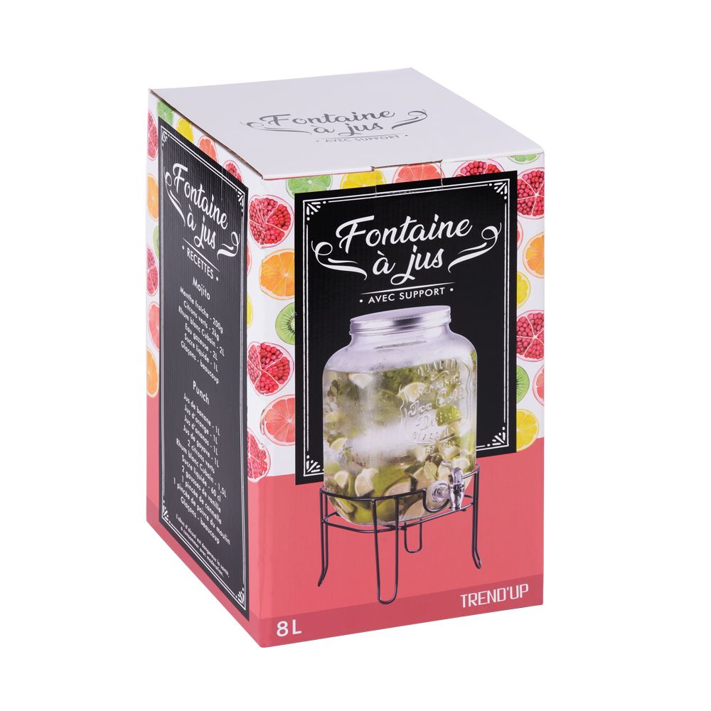 Carafes - FONTAINE A JUS AVEC SUPPORT 8L - TABLE PASSION / BASTIDE 1880