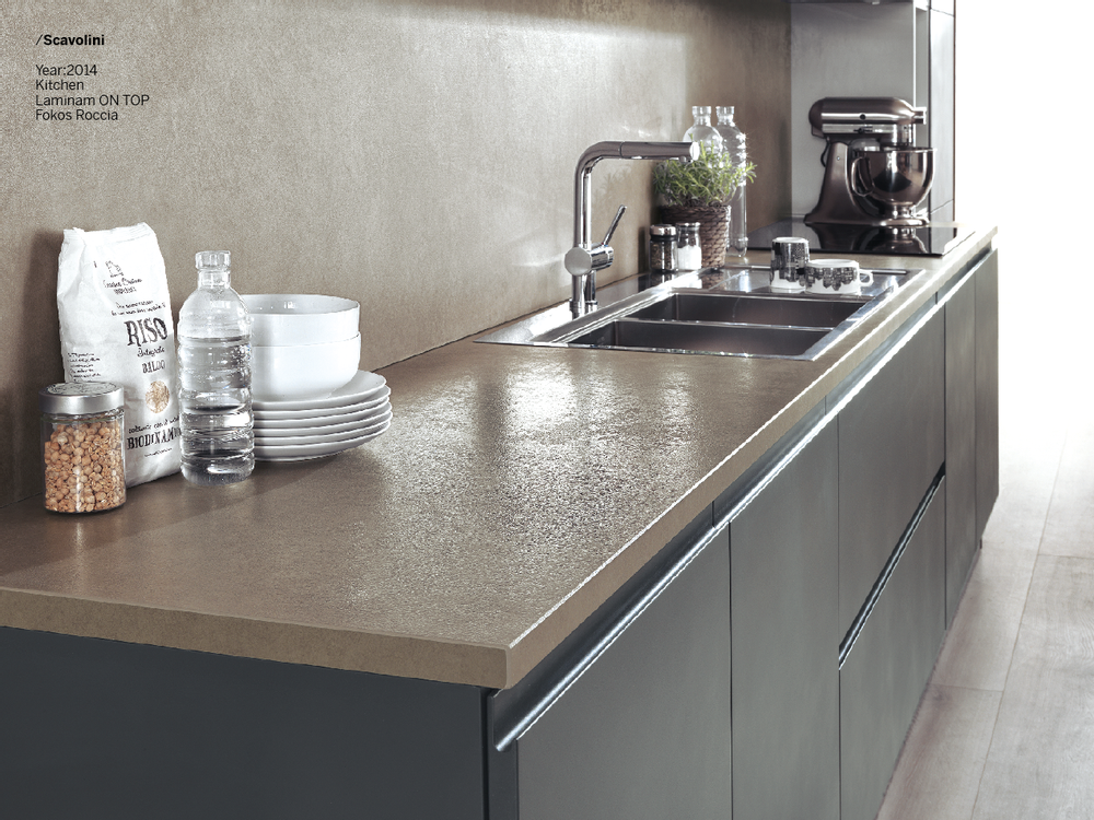 Kitchen splash backs - Fokos Roccia Coating - LAMINAM FRANCE