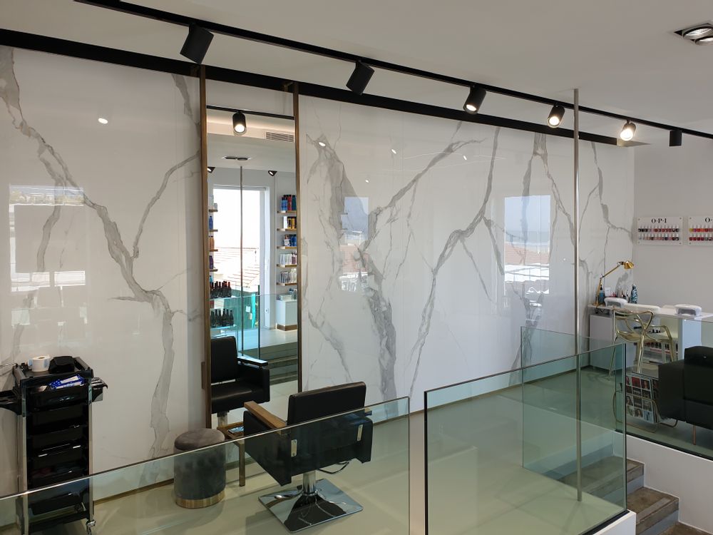 Kitchen splash backs - Statuario Altissimo - LAMINAM FRANCE