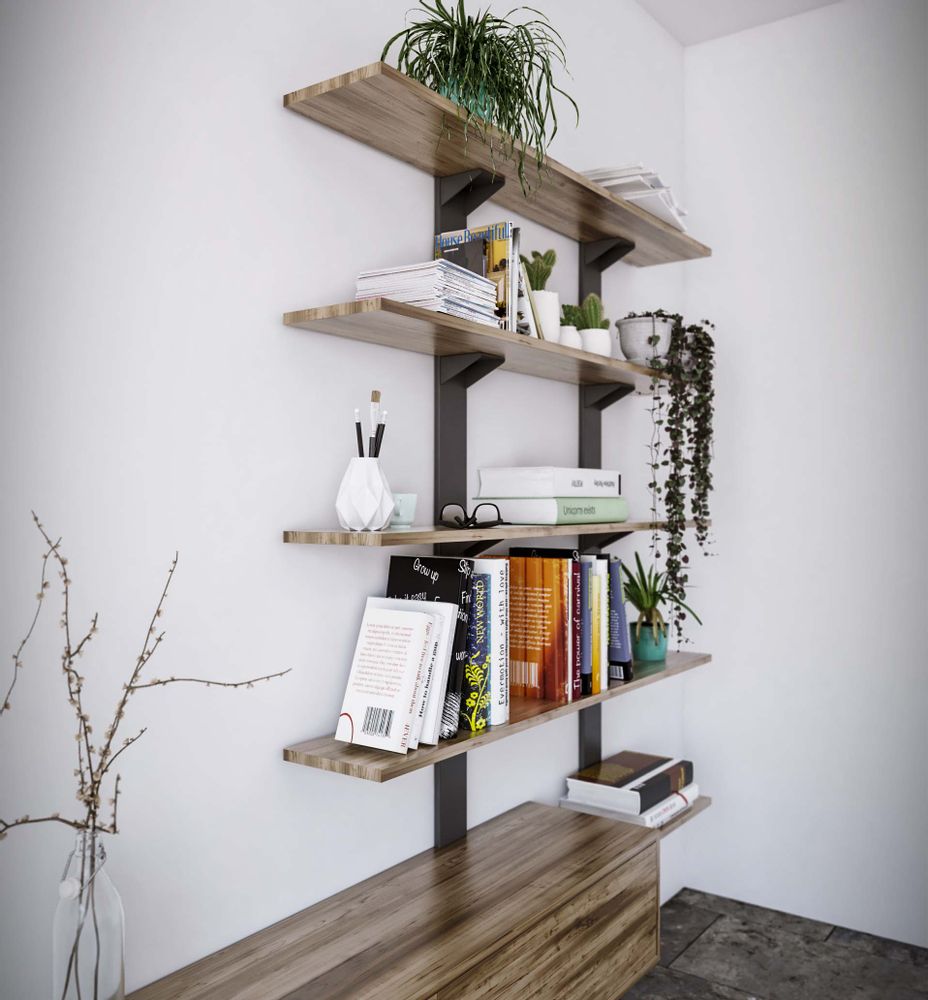 Bookshelves - Tower wall-mounted bookcase - DAMIANO LATINI